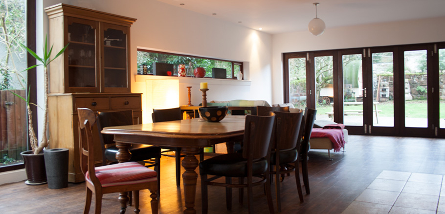 Interior design and architecture for extension of cottage on Isle of Arran.